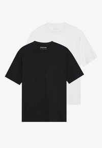 2 PACK UNISEX - Lihtne T-särk - white/black