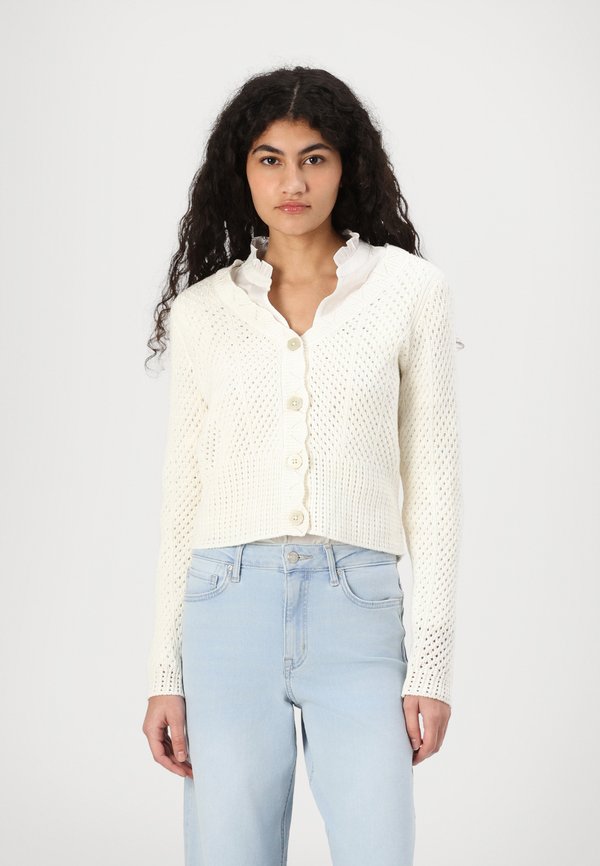 ONLROSELIA LS V-NECK - Cardigan - cloud dancer