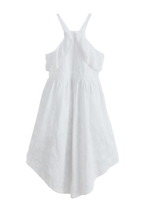 Next, REGULAR FIT - PALM BRODERIE HANKY HEM MIDI DRESS . - Denné šaty - white