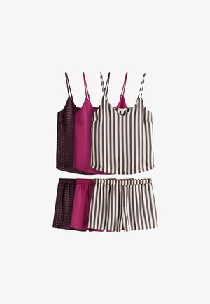 THE SET, SET 3 PACK - Nattøj sæt - berry spot stripe