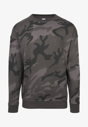 Camo sweatshirt i dæmpede grå nuancer, med rund halsudskæring, lange ærmer og ribbet kant. Fremstillet af blødt bomuldsstof.
