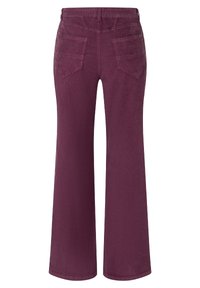 Weite Hosen aus tiefburgunderfarbenem Cord, mit strukturiertem Finish und zwei Gesäßtaschen mit eckigen Klappen.