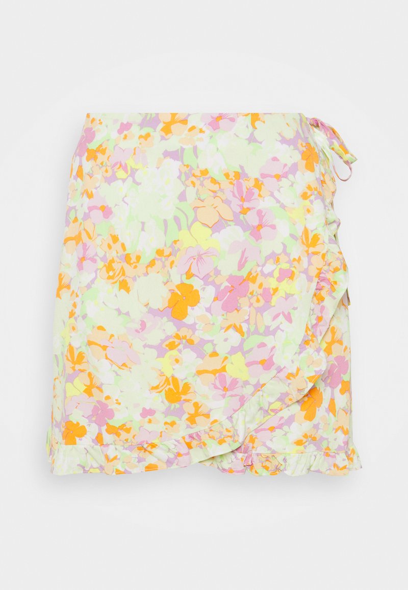 Pieces Petite A-lijn rok groen Pieces Petite A-lijn rok groen