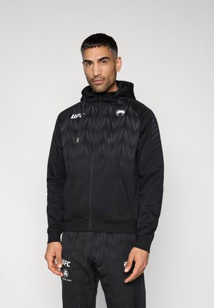 UFC ZENITH REPLICA MENS HOODIE  - Užtrauktuku užsegamas treningas - black/white