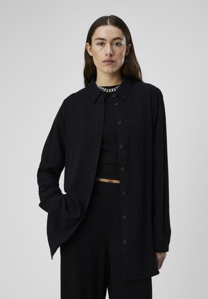 Button-down blouse - black