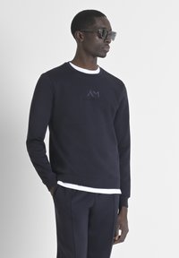 Antony Morato INTERLOCK WITH FOAM LOGO PRINT - Sportska majica - marine