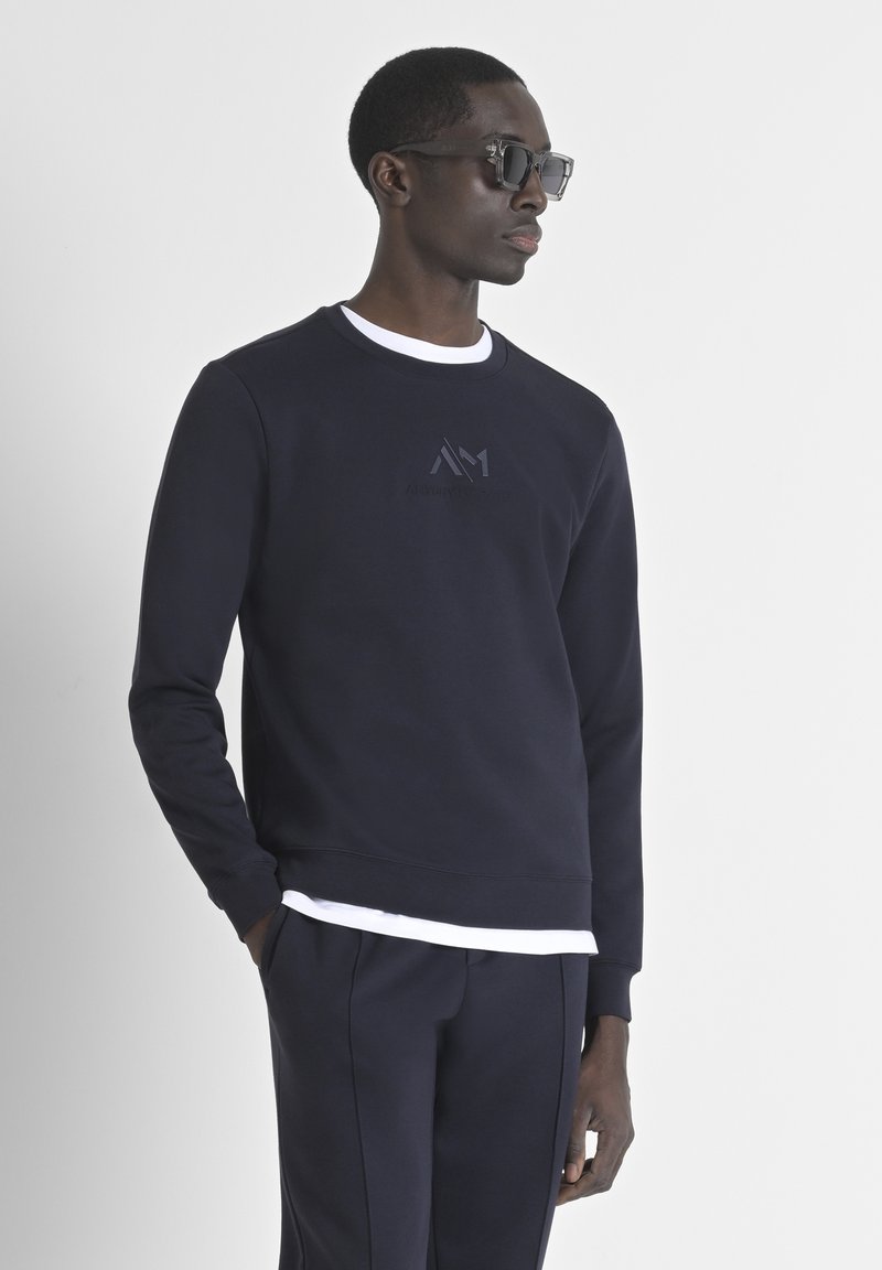Antony Morato INTERLOCK WITH FOAM LOGO PRINT - Sportska majica - marine