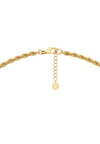 Zlatna spirala lančić narukvica s kopčom u obliku jastoga i podesivom duljinom s malim privjeskom. Glatka tekstura s sjajnim završetkom.