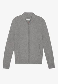Cardigan - mid grey melange