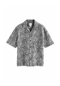 REGULAR FIT - PAISLEY PRINTED SHORT SLEEVE - Krekls - black\white