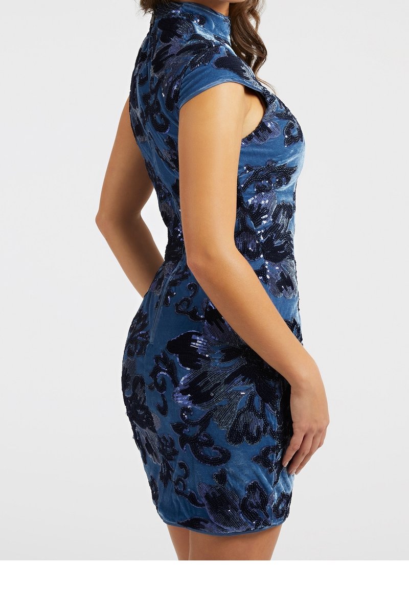 guess blue sequin dress Jordan Sequin Dress