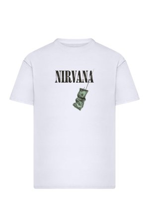 Merchcode, NIRVANA NEVERMIND DOLLAR LOOSE TEE - Tričko s potlačou - white
