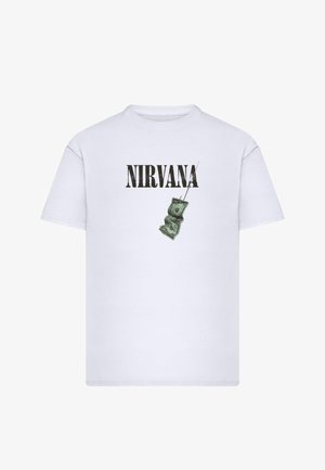 Merchcode, NIRVANA NEVERMIND DOLLAR LOOSE TEE - Tričko s potlačou - white