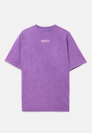 BASIC WORN OUT - Print T-shirt - purple