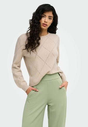JDY, JDYASPEN L/S STRUC GLITTER PULL KNT NOOS - Pullover - silver lining