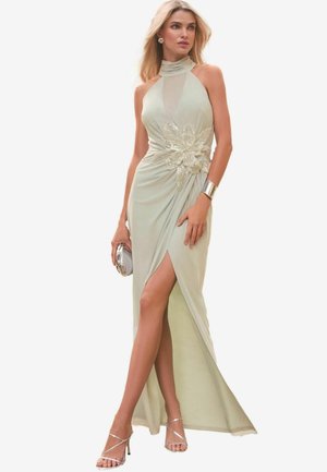 Lipsy HALTER EMBELISHED FLORAL  - Iltapuku - green sage