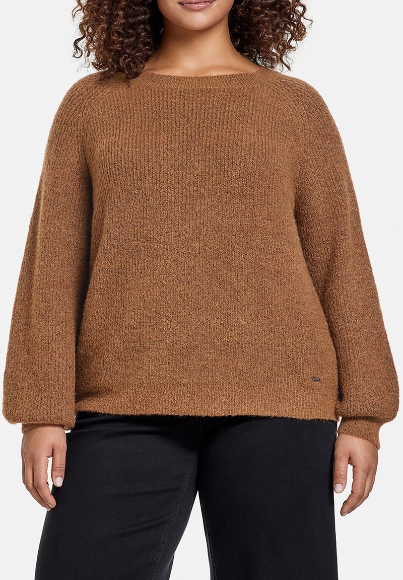 Damen Strickjacken | Samoon MIT LEICHTEN BALLONÄRMELN Strickpullover mocca brown/braun - YM58966 Damen Strickjacken | Samoon MIT LEICHTEN BALLONÄRMELN Strickpullover mocca brown/braun - YM58966