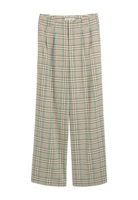 WIDE MIT KAROMUSTER - Püksid - beige green check