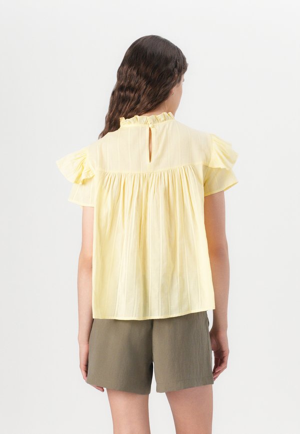 ONLHEIKE FRILL O NECK - Blouse - lemon meringue2