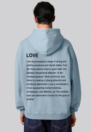 Mira Paris LOVE DEFINITION BACK PRINT VINTAGE - Hoodie - light blue