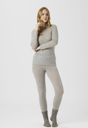 TWO SOON MERINO WOOL LEGGING BASE LAYER - Pajkice – hlače - grey melange