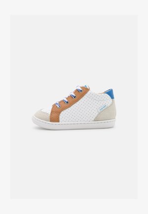 BOUBA ZIP BOX - Sneakersy wysokie - white/light camel/blue