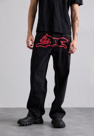 Icecream RUNNING DOG DOUBLE SCOOP PANT - Relaxed fit jeans - black