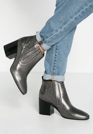 Boots à talons - metallic grey