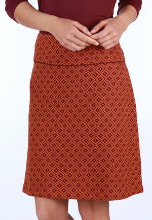 Lykka du Nord RETRO FLAME - A-line skirt - dark grape