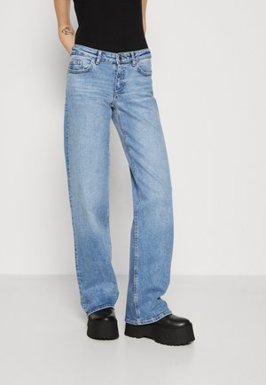 ONLJUICY WIDE LEG - Straight leg jeans - light blue denim