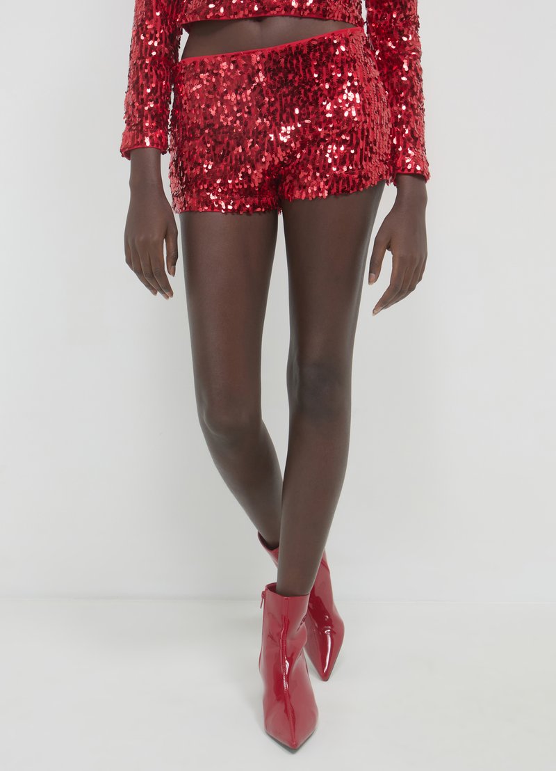 Calliope PAILLETTES - Shorts - rosso