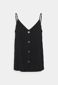 ONLY - ONLNOVA LIFE BUTTON SINGLET SOLID - Topper - black Miniatyrbilde 1