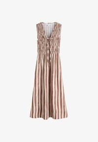 Non sélectionné, chocolate brown cream stripe