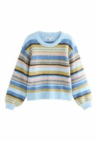 CREW NECK - Stickad tröja - multi blue stripe