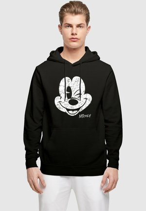 ABSOLUTE CULT MICKEY MOUSE DISTRESSED  - Bluza z kapturem - black