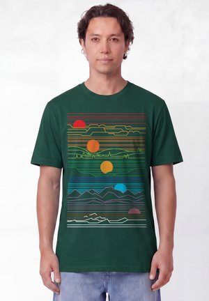 watapparel, SUN AND MOON UNISEX - T-shirt imprimé - glazed green