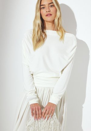 SOFT LINE LONG SLEEVE DRAPED  - Bluse - white