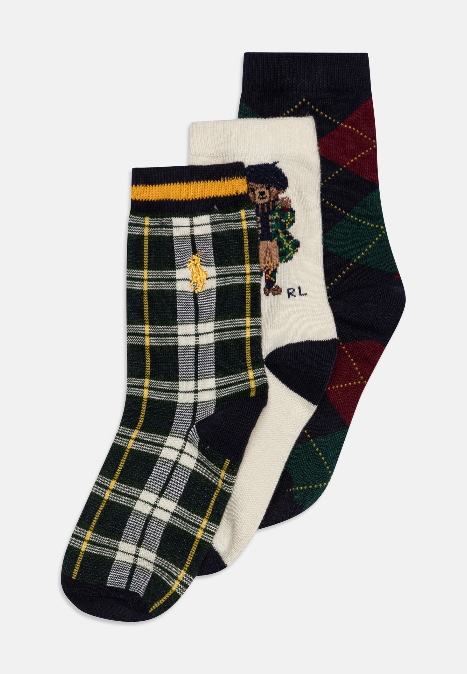 Polo Ralph Lauren CAMBRIDGE CREW UNISEX 3 PACK - Socks - multi 
