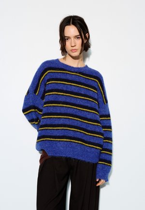 STRIPED - Svetrík - blue