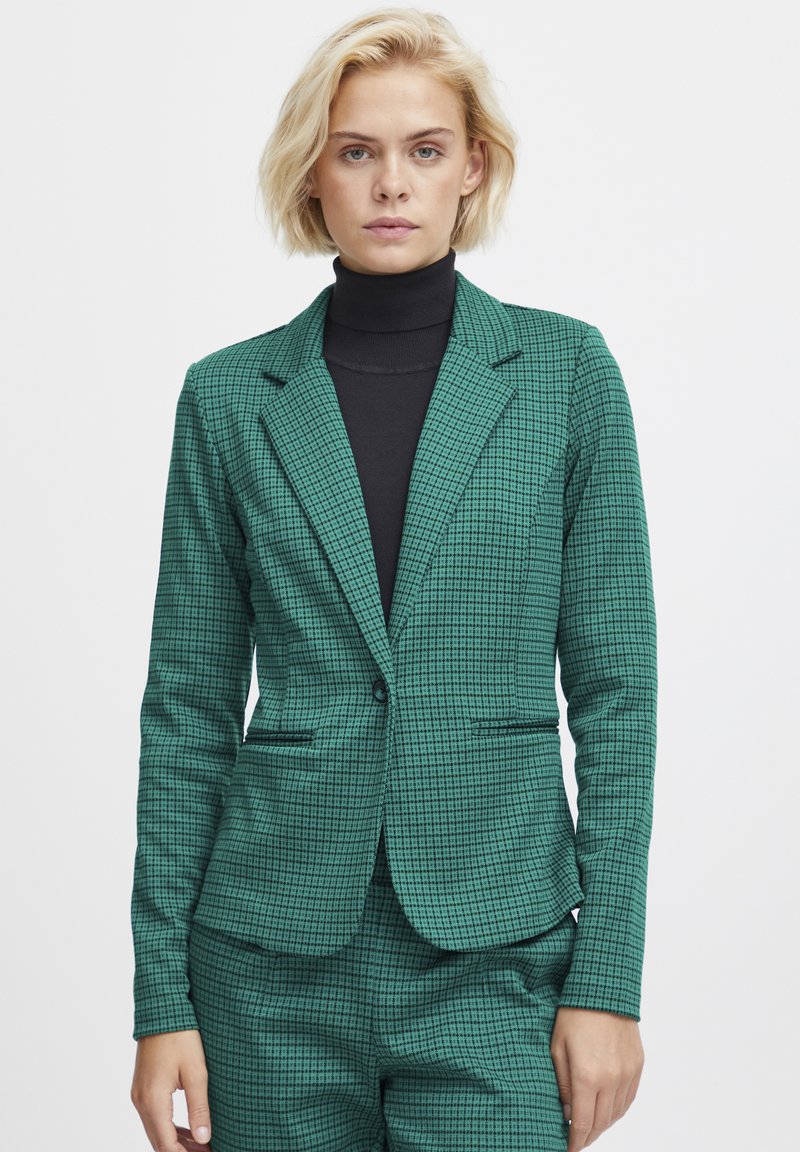 Ichi Ihkate Cameleon Blazer Donna – Morbido Jersey Leopardato O Quadretti, Leggero E Comodo