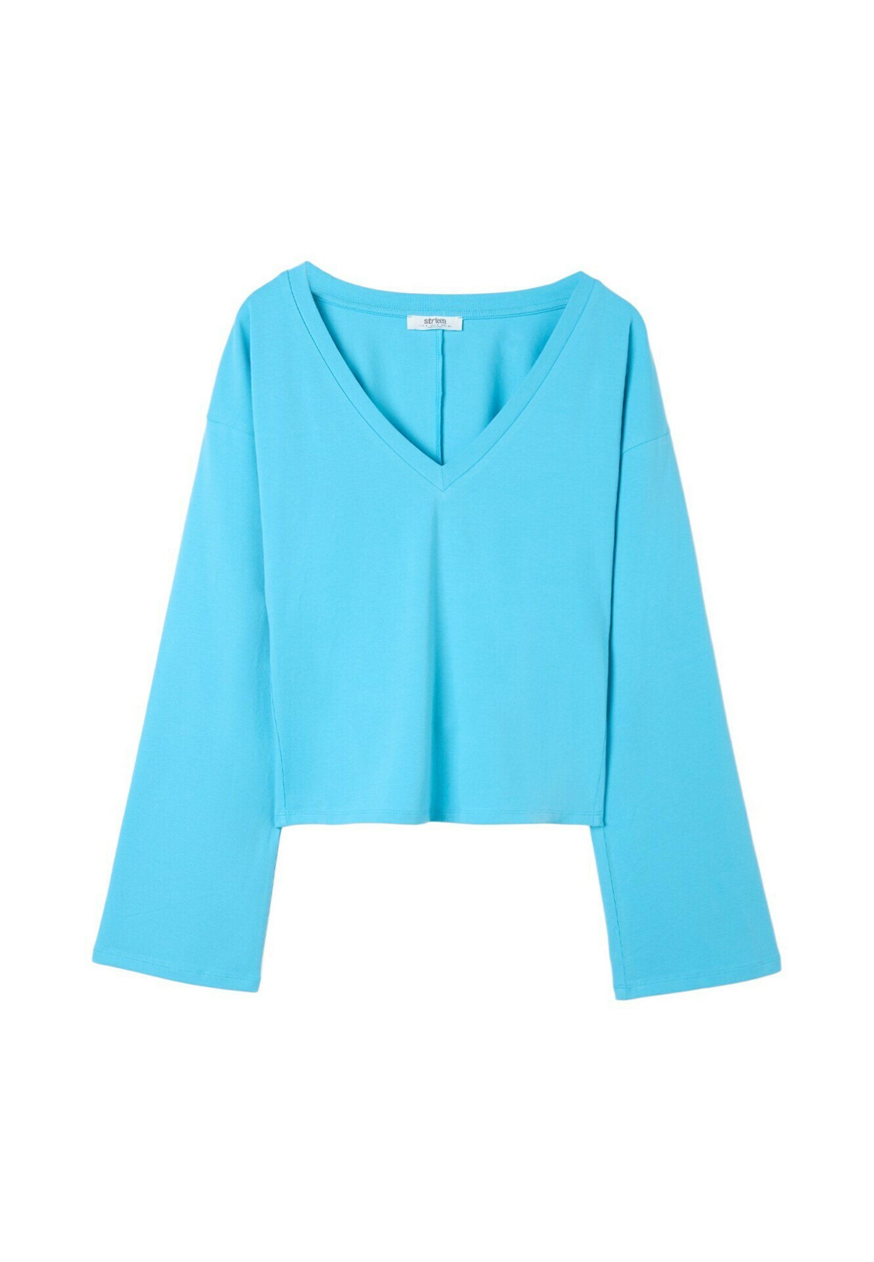 V-neck kimono sleeve T-shirt