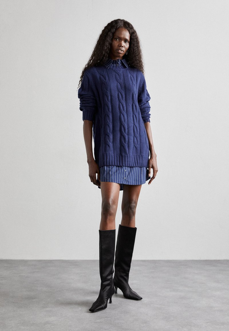 STAUD ALDRIN DRESS Jumper dress navy/dark blue Zalando.co.uk