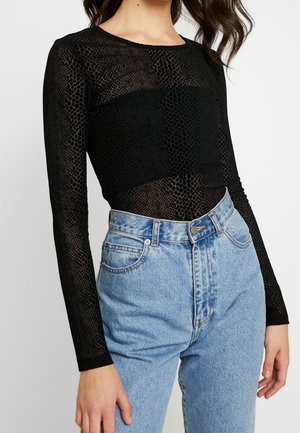 Langærmet T-shirt - black