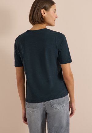 Cecil, BASIC T-SHIRT MIT V-NECK - T-shirt basique - deep petrol blue