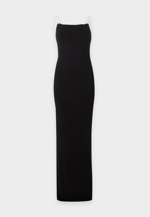 Anemos, CONTRAST STRAP MAXI TANK DRESS - Robe longue - black/white