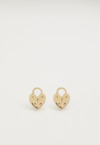 HEART LOCK STUD - Naušnice - gold-coloured