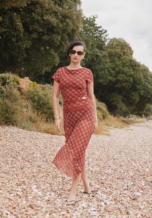 RETRO CHECK SKIRT - A-line skjørt - multi-coloured