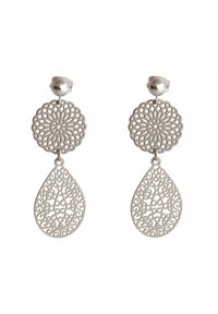 Gemshine MANDALA TROPFEN IN HOCHWERT - Pendientes - silberfarben