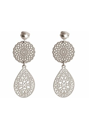 MANDALA TROPFEN IN HOCHWERT - Earrings - silberfarben