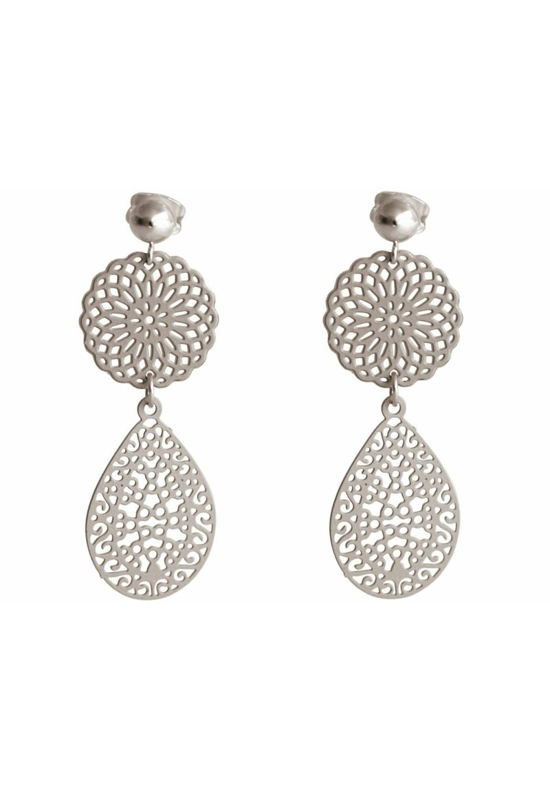 Gemshine MANDALA TROPFEN IN HOCHWERT - Pendientes - silberfarben